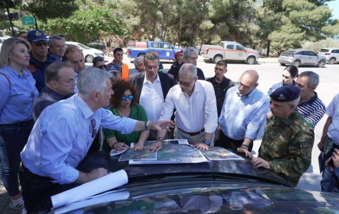 ΣΠΑΥ: Στον Υμηττό κυβερνητικό κλιμάκιο και φορείς πολιτικής προστασίας
