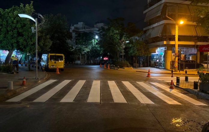 Νέες διαβάσεις πεζών για μεγαλύτερη οδική ασφάλεια σε Δάφνη και Υμηττό