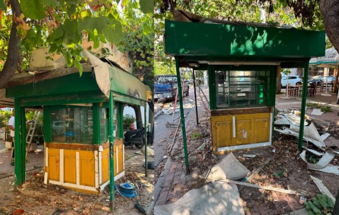 Ξεκίνησε η αποξήλωση εγκαταλελειμμένων περιπτέρων στη Δάφνη