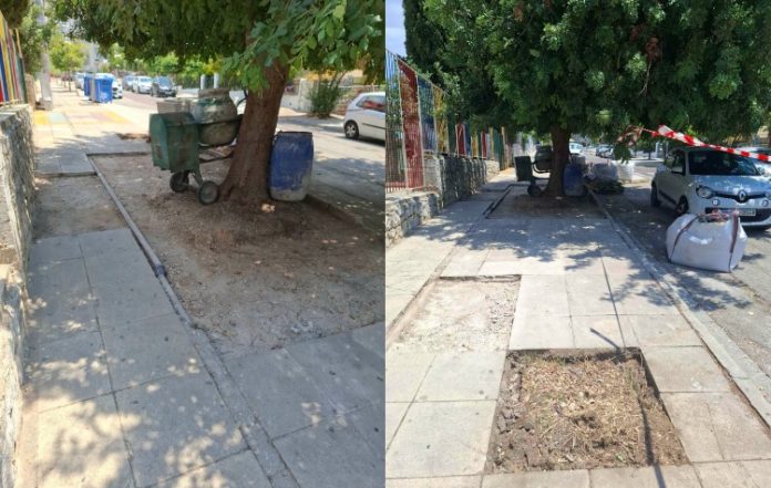 Ηλιούπολη: Έργα ανάπλασης σε σχολικά πεζοδρόμια