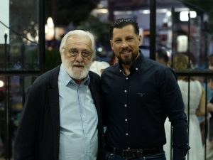Στάθης Ψυρρόπουλος-Γιάννης Σμαραγδής στην προβολή της ταινίας "Καποδίστριας"